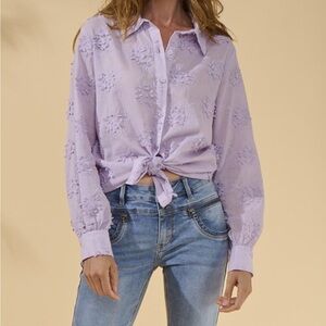 Red Button Boebie Floral Button Down